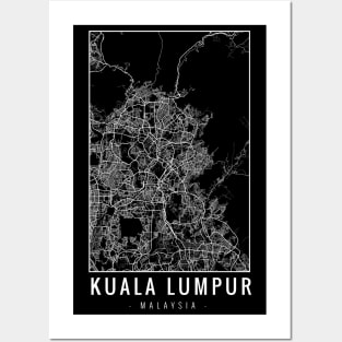 Kuala Lumpur Malaysia Minimalist Map Posters and Art